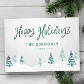 ハッピーホリデースタイリッシュズ素朴カントリーウィンターツリーズ シーズンカード