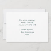 ハッピーホリデースタイリッシュズ素朴カントリーウィンターツリーズ シーズンカード (裏面)