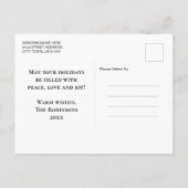 ハッピーホリデースタイリッシュズ素朴カントリーウィンターツリーズ シーズンポストカード (裏面)