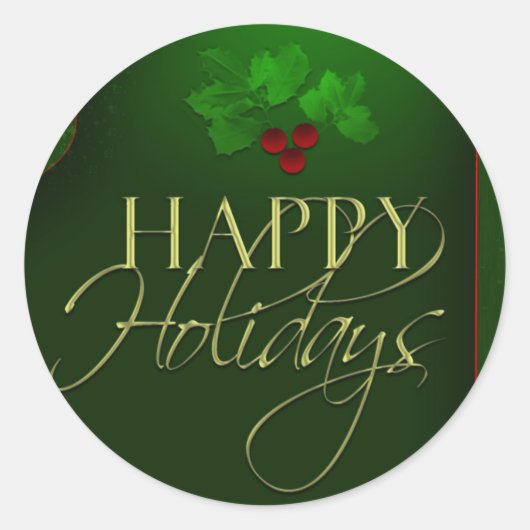 ハッピーホリデースタンプ ラウンドシール (正面)