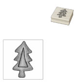 ハッピーホリデーステンドグラスのクリスマスツリークッキー ラバースタンプ (押印)