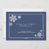 ハッピーホリデースノーフレーク8フォトコラージュインブルー シーズンカード (裏面)
