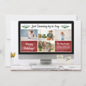 ハッピーホリデーズおもしろいーム検疫フォトコラージュ シーズンカード (正面)