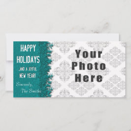 ハッピーホリデーズアイスブルースノーフレーク シーズンカード