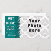 ハッピーホリデーズアイスブルースノーフレーク シーズンカード (正面/裏面)