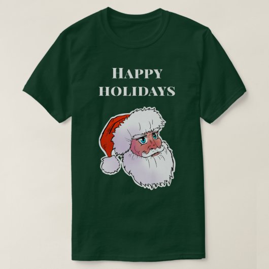 ハッピーホリデーズアニメサンタ Tシャツ (デザイン正面)