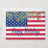 ハッピーホリデーズアメリカ国旗企業の国 シーズンカード (正面)