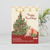 ハッピーホリデーズイエローラブラドールリトリエバーツリー (スタンド正面)