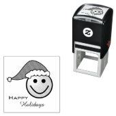 ハッピーホリデーズウィズおもしろいサンタハット セルフインキングスタンプ (インサイチュ)
