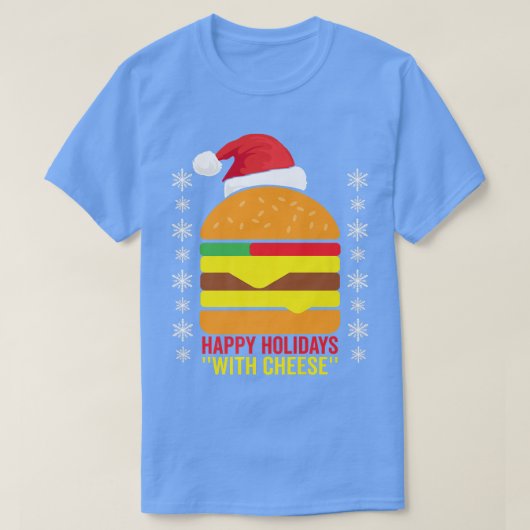 ハッピーホリデーズウィズチーズファミリークリスマスパジャマ Tシャツ (デザイン正面)