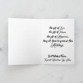 ハッピーホリデーズウィズバードオーナメント シーズンカード (内部)