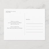 ハッピーホリデーズウィンターウッドランドキツネクリスマス 案内ポストカード (裏面)