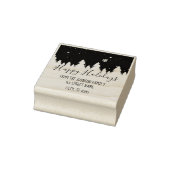 ハッピーホリデーズウィンタークリスマスツリーカスタマイズ ラバースタンプ (スタンプ)