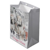 ハッピーホリデーズウィンタースノーウマズスレイ ミディアムペーパーバッグ (正面アングル)