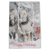 ハッピーホリデーズウィンタースノーウマズスレイ ミディアムペーパーバッグ (裏面)