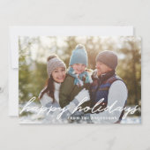 ハッピーホリデーズウィンタースノーオーバーレイファミリーフォト シーズンカード (正面)