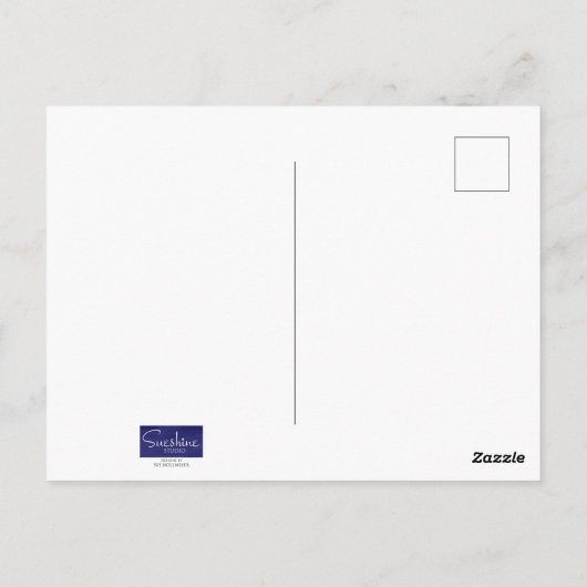 ハッピーホリデーズウィンターバードのクリスマス ポストカード (裏面)