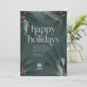 ハッピーホリデーズウィンターパインビジネスホリデーカード シーズンカード (スタンド正面)