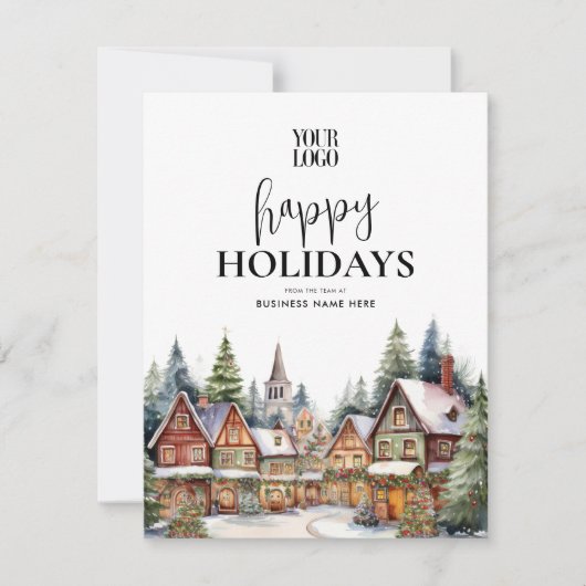ハッピーホリデーズウィンタービレッジビジネス シーズンカード (正面)