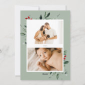 ハッピーホリデーズウィンターベリーボタニカルフォト シーズンカード (裏面)