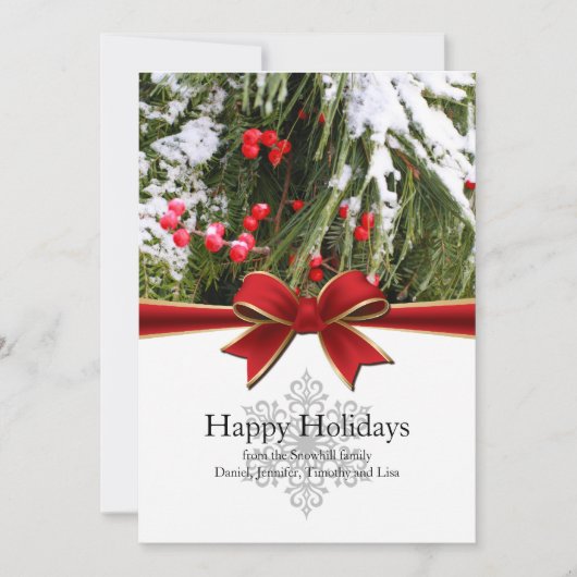ハッピーホリデーズウィンターホリデーフラットカード シーズンカード (正面)