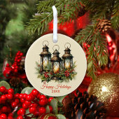 ハッピーホリデーズウィンターランタンカスタムの写真 セラミックオーナメント