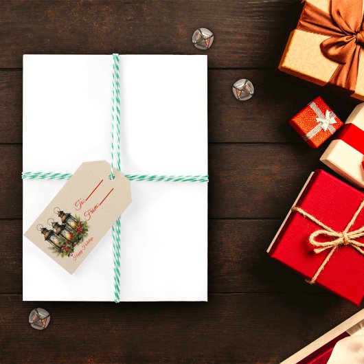 ハッピーホリデーズウィンターランタンギフトラベル ギフトタグ