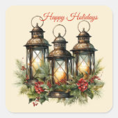 ハッピーホリデーズウィンターランタン スクエアシール (正面)