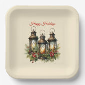ハッピーホリデーズウィンターランタン ペーパープレート (正面)