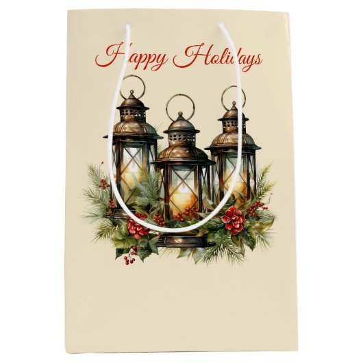ハッピーホリデーズウィンターランタン ミディアムペーパーバッグ (正面)