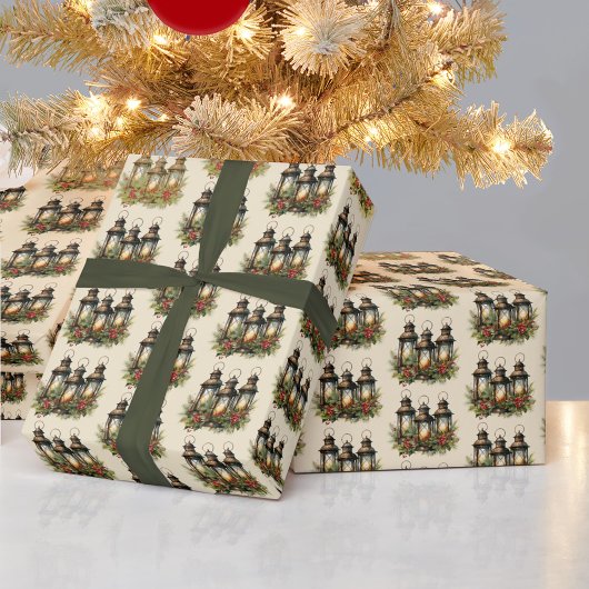 ハッピーホリデーズウィンターランタン ラッピングペーパー