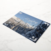 ハッピーホリデーズウィンターワンダーランドの詩を内側に 箔シーズンカード (回転した状態)