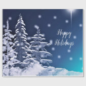 ハッピーホリデーズウィンターワンダーランドクリスマス ラッピングペーパー (フラット)