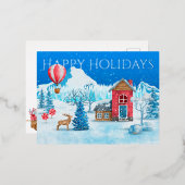 ハッピーホリデーズウィンターワンダーランド 箔シーズンポストカード (正面/裏面)