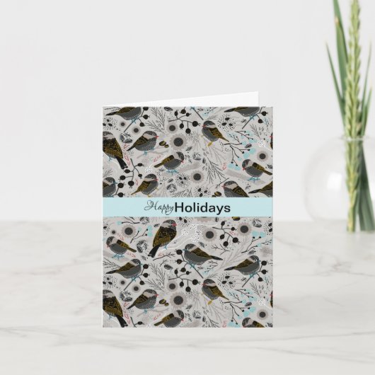 ハッピーホリデーズウィンター《鳥》アメリカゴガラカード シーズンカード (正面)