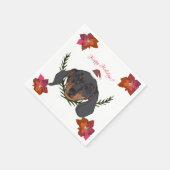 ハッピーホリデーズウィーナードッグ スタンダードカクテルナプキン (角)