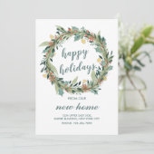 ハッピーホリデーズウィーニューホームクリスマスリース 招待状 (スタンド正面)