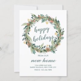 ハッピーホリデーズウィーニューホームクリスマスリース 招待状