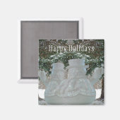 ハッピーホリデーズウェーブ雪だるま マグネット (正面/裏面)