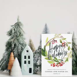 ハッピーホリデーズウォータカラーフローラ シーズンカード