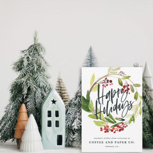 ハッピーホリデーズウォータカラーフローラ シーズンカード