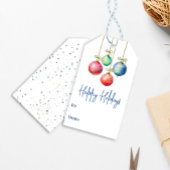 ハッピーホリデーズウォーターカラフルカラーオーナメント ギフトタグ