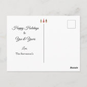 ハッピーホリデーズウォーターカラークリスマスツリーかわいらし ポストカード (裏面)