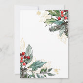 ハッピーホリデーズウォーターカラークリスマスリース シーズンカード (裏面)