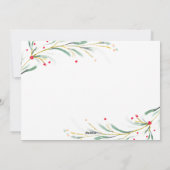 ハッピーホリデーズウォーターカラーグリーナリービジネス シーズンカード (裏面)