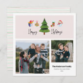 ハッピーホリデーズウォーターカラーツリー |写真2 シーズンカード (正面/裏面)