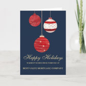 ハッピーホリデーズウォーターカラーパーソナライズされたビジネス カード (正面)