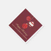 ハッピーホリデーズウォーターカラービジネス スタンダードカクテルナプキン (角)