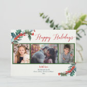 ハッピーホリデーズウォーターカラーホリー3フォトカード (スタンド正面)