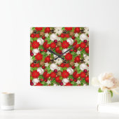 ハッピーホリデーズウォールクロック スクエア壁時計 (ホーム)